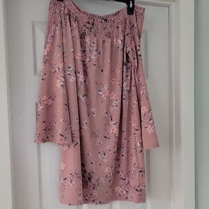 Express Pink Floral Smocked Dress